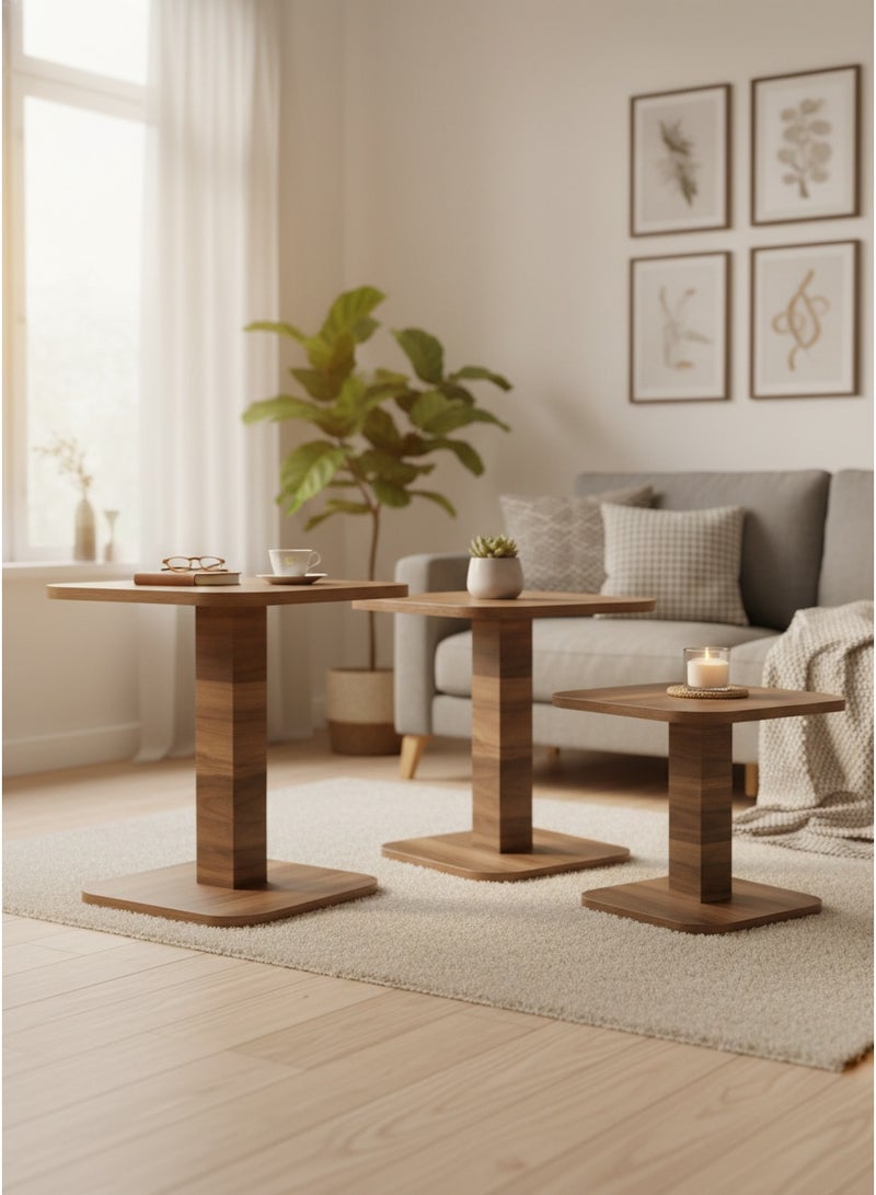 Living Set of 3 Service Tables with Modern and Simple Design - Image 2